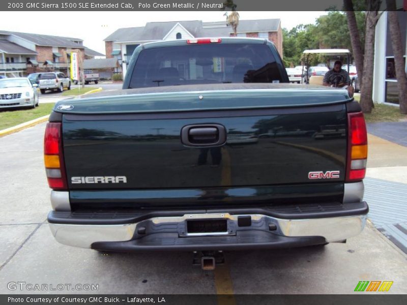 Polo Green Metallic / Neutral 2003 GMC Sierra 1500 SLE Extended Cab