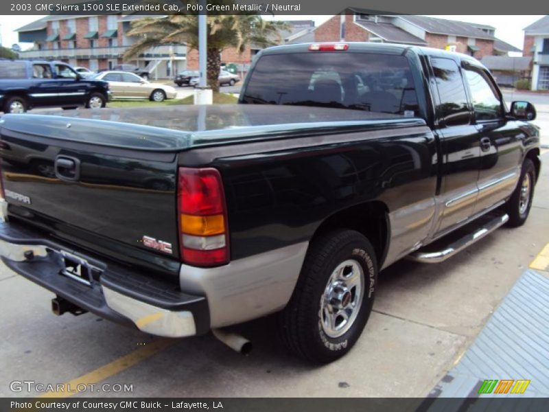 Polo Green Metallic / Neutral 2003 GMC Sierra 1500 SLE Extended Cab
