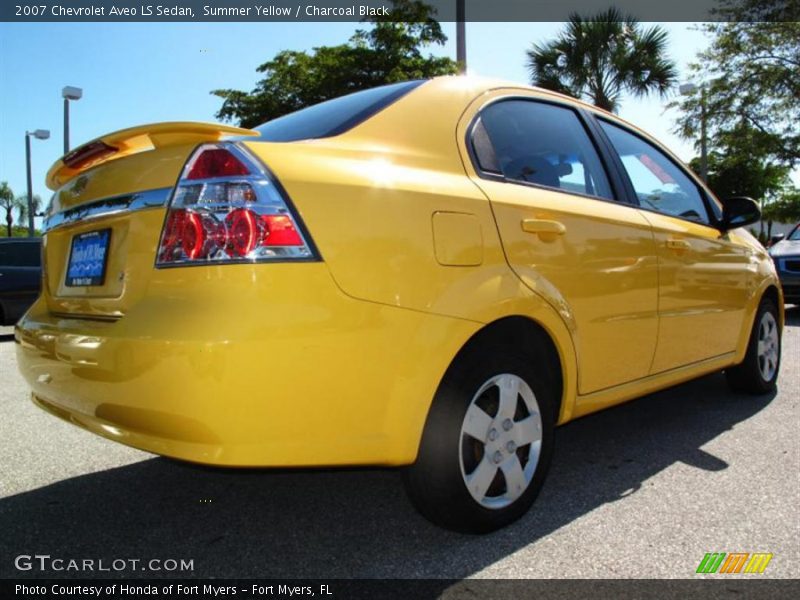 Summer Yellow / Charcoal Black 2007 Chevrolet Aveo LS Sedan