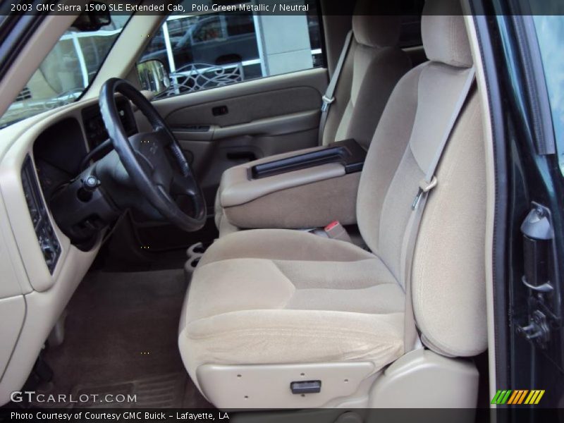 Polo Green Metallic / Neutral 2003 GMC Sierra 1500 SLE Extended Cab