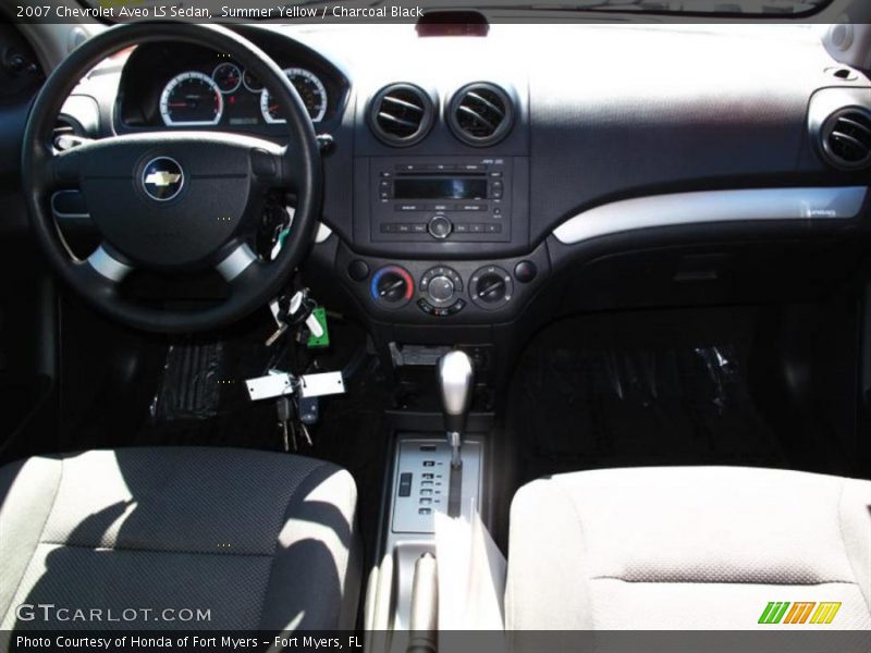 Summer Yellow / Charcoal Black 2007 Chevrolet Aveo LS Sedan