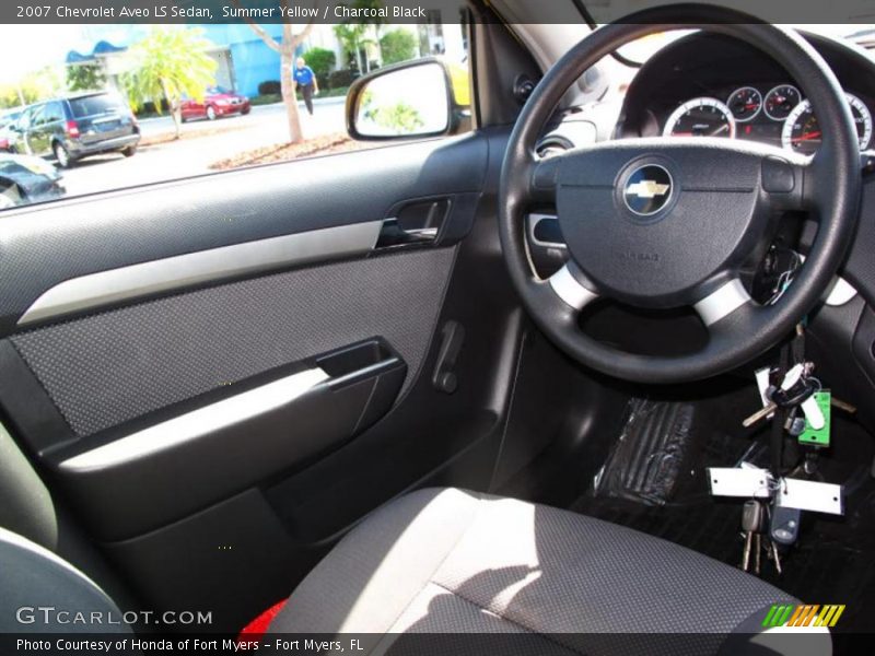 Summer Yellow / Charcoal Black 2007 Chevrolet Aveo LS Sedan