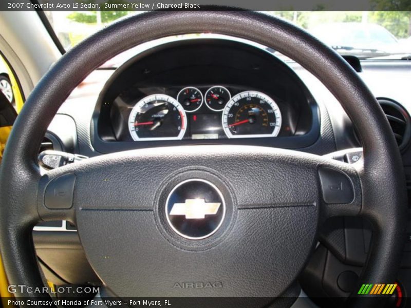 Summer Yellow / Charcoal Black 2007 Chevrolet Aveo LS Sedan
