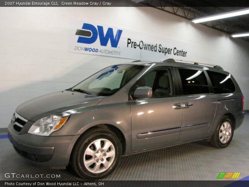 Green Meadow Gray / Gray 2007 Hyundai Entourage GLS
