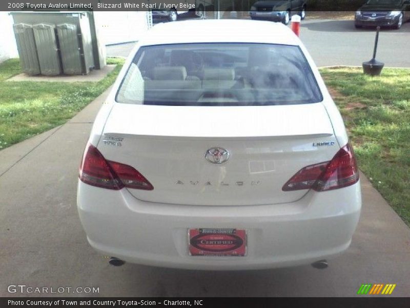 Blizzard White Pearl / Ivory Beige 2008 Toyota Avalon Limited