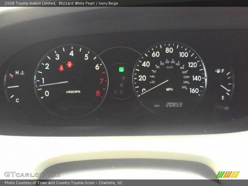 Blizzard White Pearl / Ivory Beige 2008 Toyota Avalon Limited