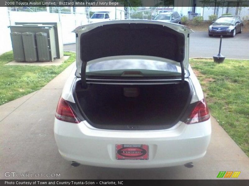 Blizzard White Pearl / Ivory Beige 2008 Toyota Avalon Limited