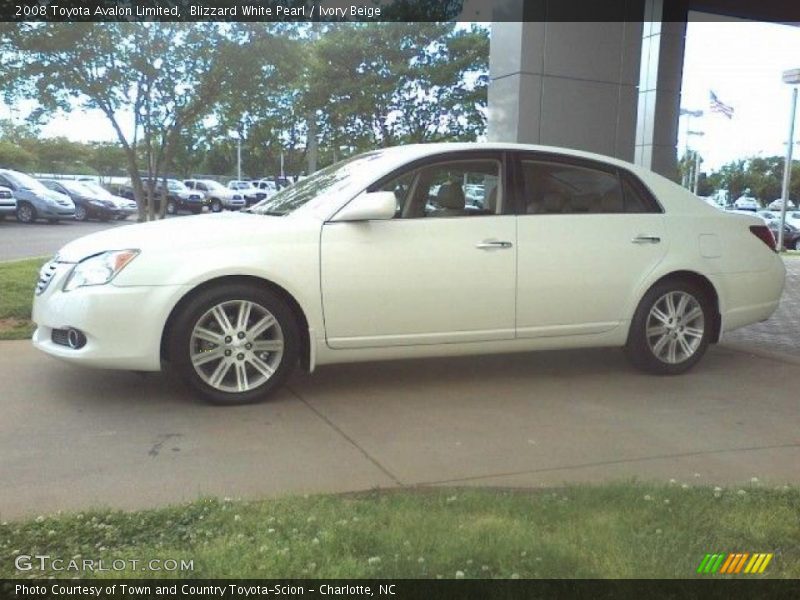 Blizzard White Pearl / Ivory Beige 2008 Toyota Avalon Limited