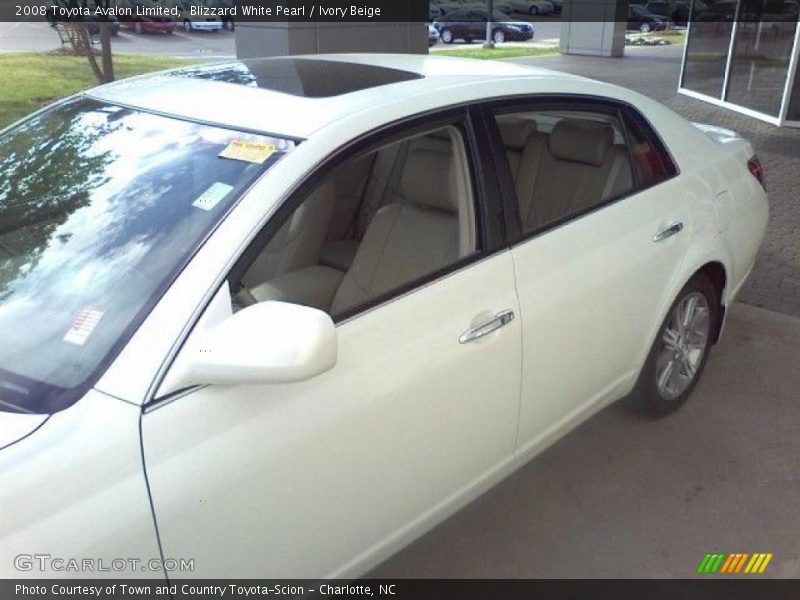 Blizzard White Pearl / Ivory Beige 2008 Toyota Avalon Limited