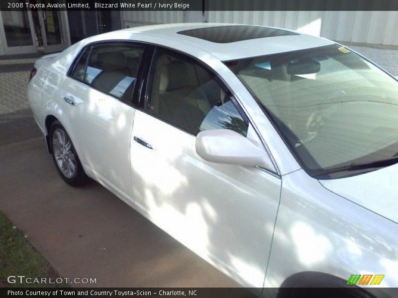 Blizzard White Pearl / Ivory Beige 2008 Toyota Avalon Limited