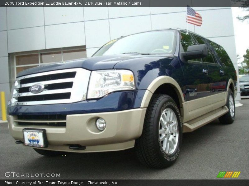 Dark Blue Pearl Metallic / Camel 2008 Ford Expedition EL Eddie Bauer 4x4