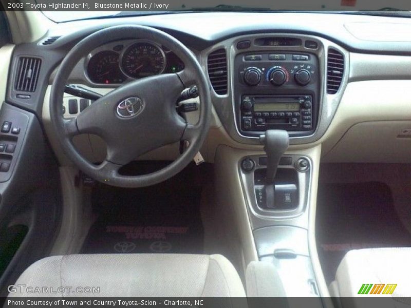 Bluestone Metallic / Ivory 2003 Toyota Highlander I4