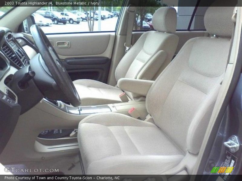 Bluestone Metallic / Ivory 2003 Toyota Highlander I4