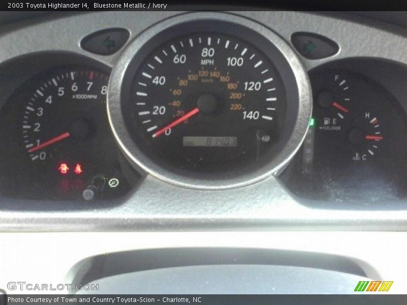 Bluestone Metallic / Ivory 2003 Toyota Highlander I4