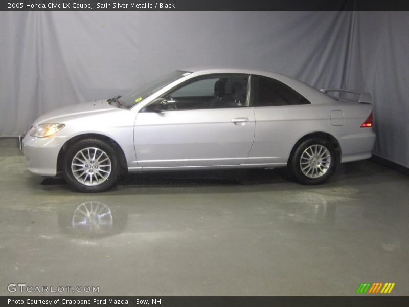 Satin Silver Metallic / Black 2005 Honda Civic LX Coupe