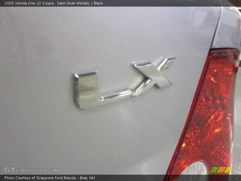 Satin Silver Metallic / Black 2005 Honda Civic LX Coupe