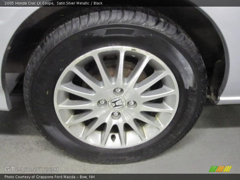 Satin Silver Metallic / Black 2005 Honda Civic LX Coupe