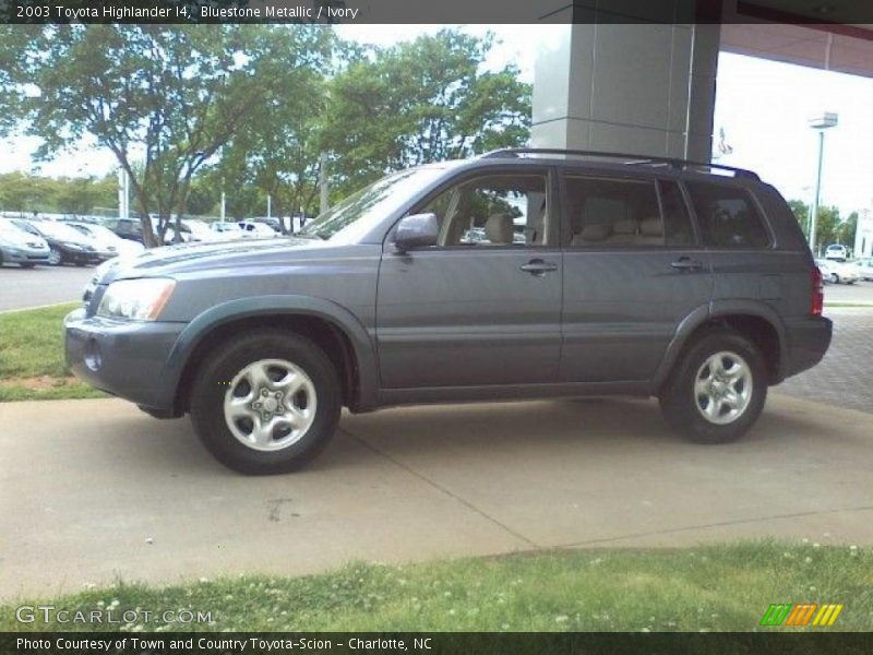 Bluestone Metallic / Ivory 2003 Toyota Highlander I4