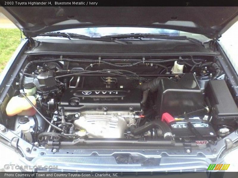 Bluestone Metallic / Ivory 2003 Toyota Highlander I4