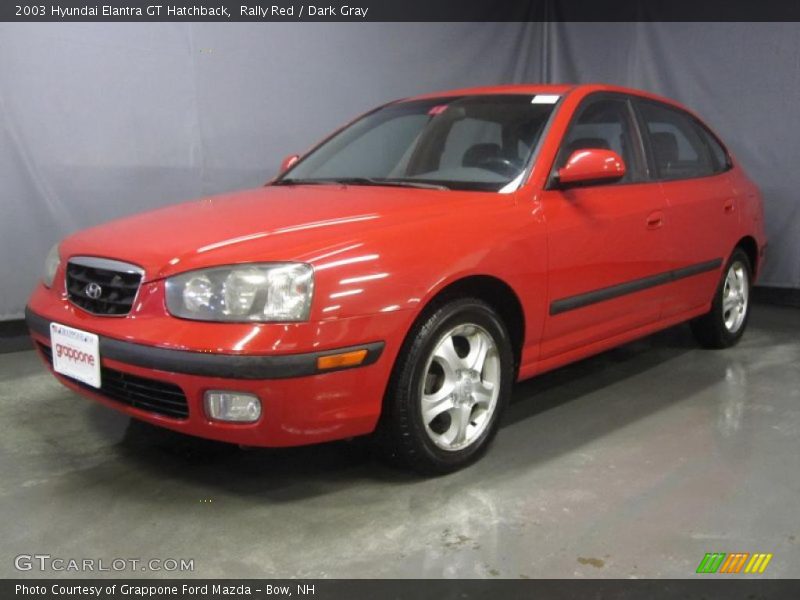 Rally Red / Dark Gray 2003 Hyundai Elantra GT Hatchback