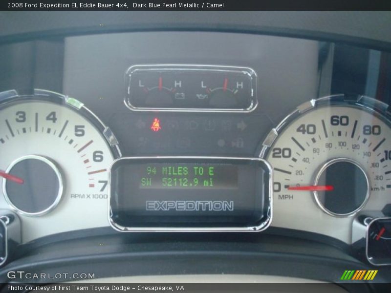 Dark Blue Pearl Metallic / Camel 2008 Ford Expedition EL Eddie Bauer 4x4