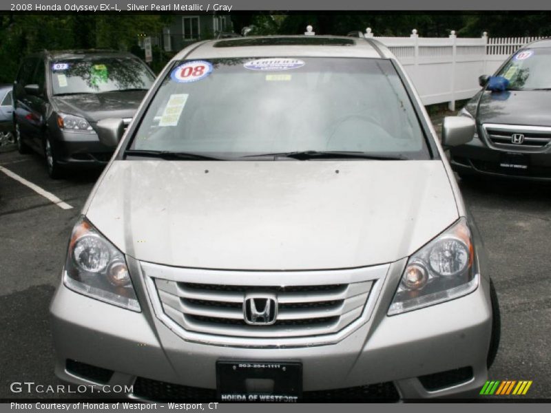 Silver Pearl Metallic / Gray 2008 Honda Odyssey EX-L
