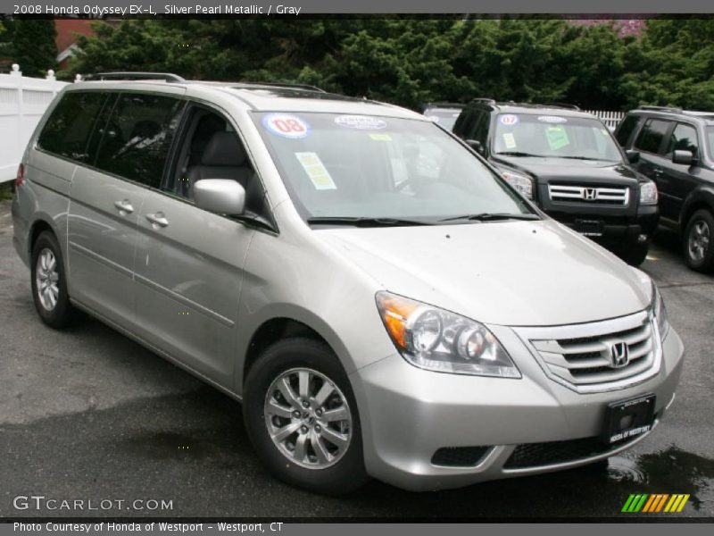 Silver Pearl Metallic / Gray 2008 Honda Odyssey EX-L