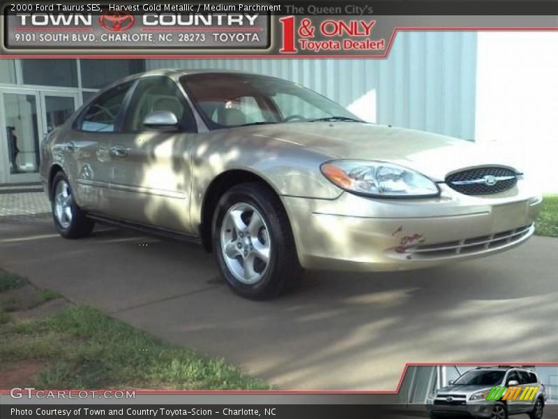 Harvest Gold Metallic / Medium Parchment 2000 Ford Taurus SES
