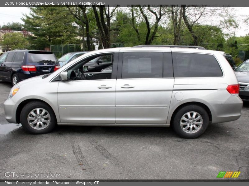 Silver Pearl Metallic / Gray 2008 Honda Odyssey EX-L