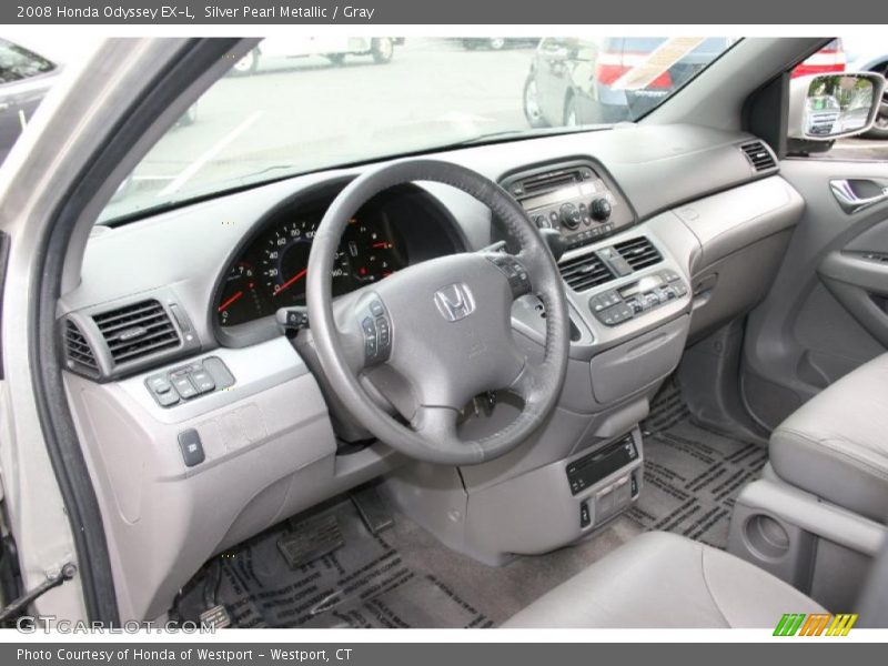Silver Pearl Metallic / Gray 2008 Honda Odyssey EX-L