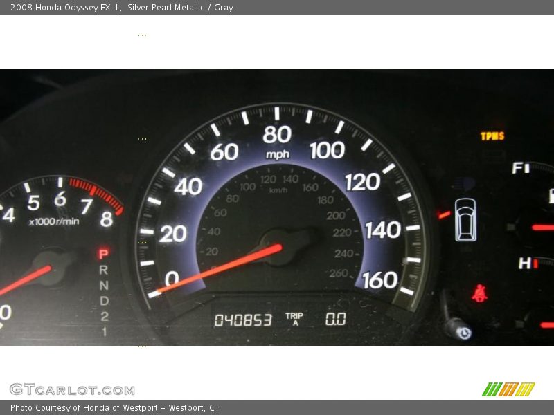 Silver Pearl Metallic / Gray 2008 Honda Odyssey EX-L