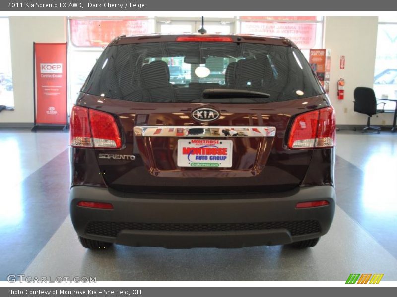 Dark Cherry / Beige 2011 Kia Sorento LX AWD