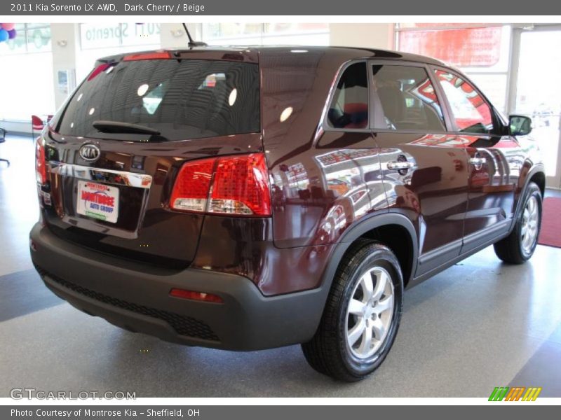 Dark Cherry / Beige 2011 Kia Sorento LX AWD