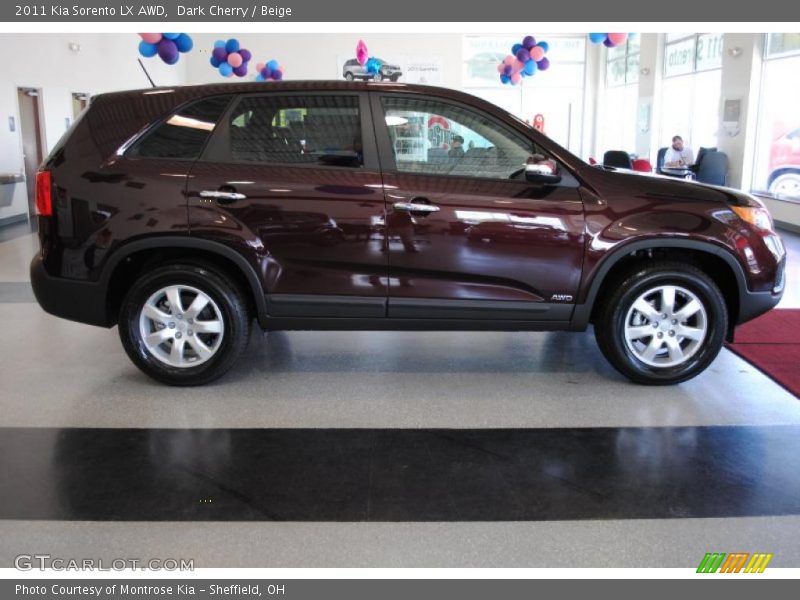 Dark Cherry / Beige 2011 Kia Sorento LX AWD