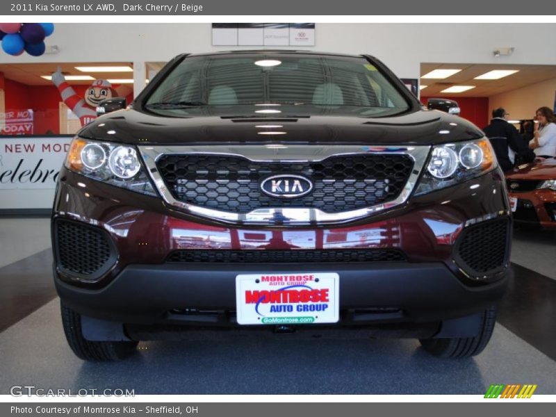 Dark Cherry / Beige 2011 Kia Sorento LX AWD