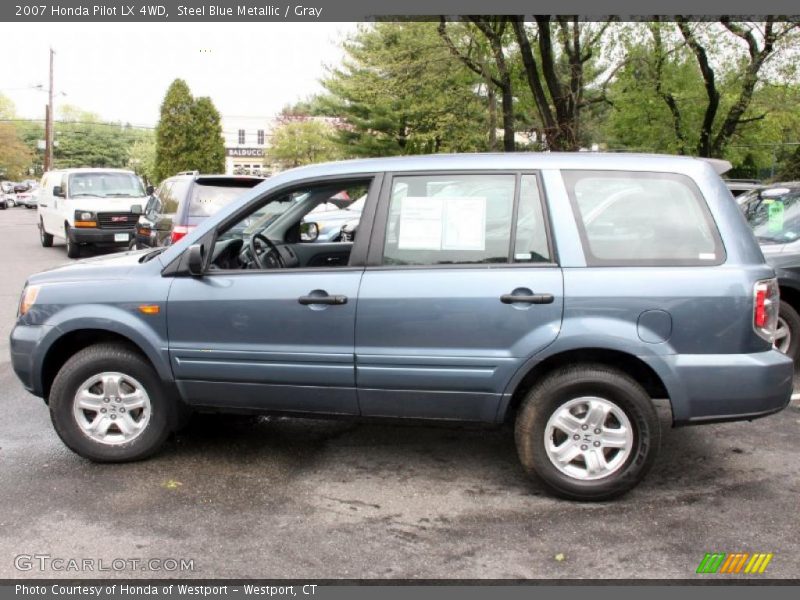 Steel Blue Metallic / Gray 2007 Honda Pilot LX 4WD
