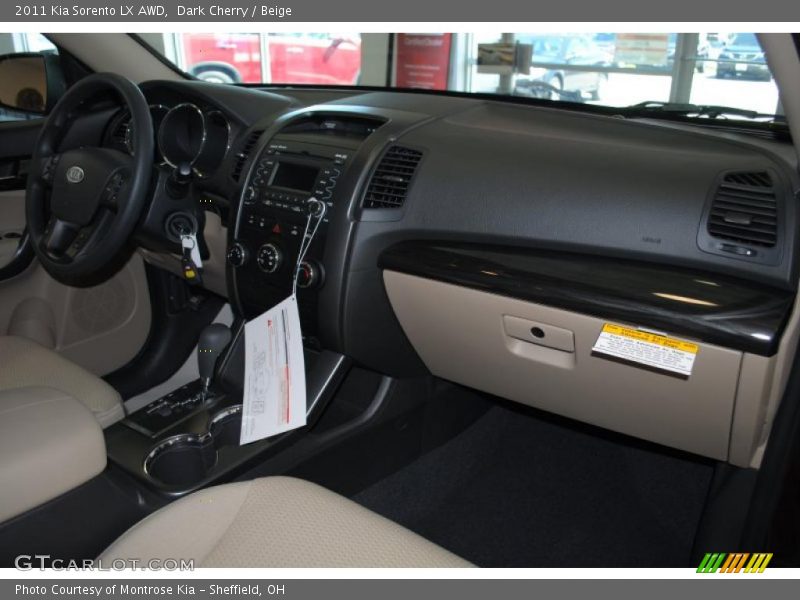 Dark Cherry / Beige 2011 Kia Sorento LX AWD