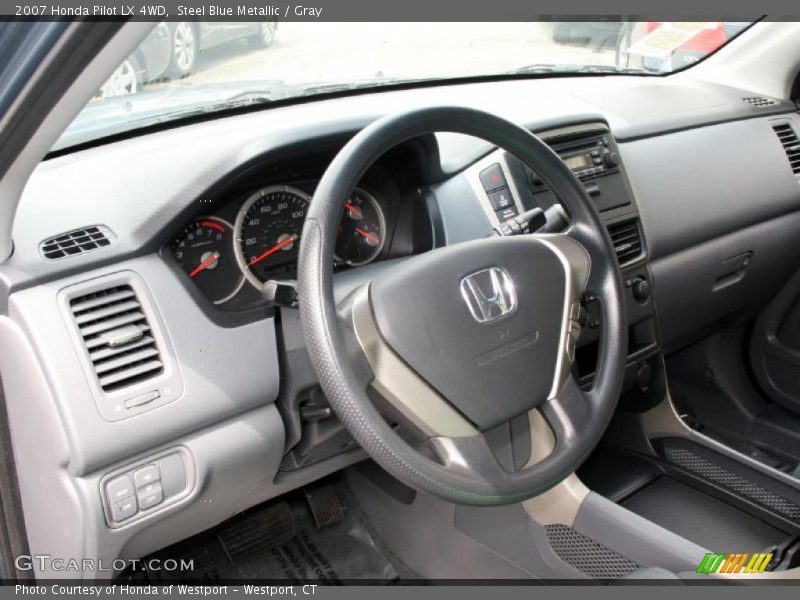 Steel Blue Metallic / Gray 2007 Honda Pilot LX 4WD