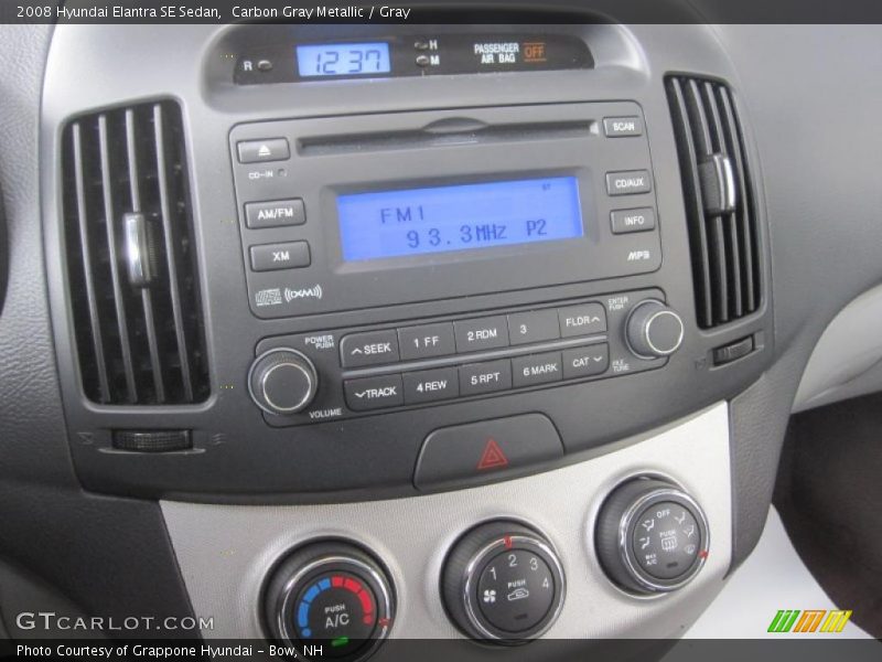 Carbon Gray Metallic / Gray 2008 Hyundai Elantra SE Sedan