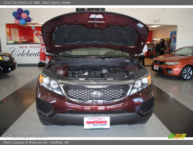 Dark Cherry / Beige 2011 Kia Sorento LX AWD