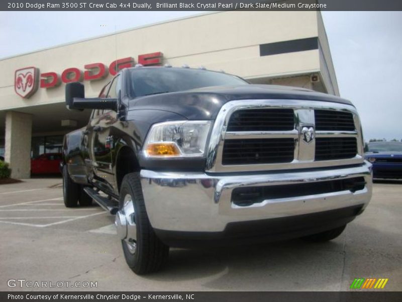 Brilliant Black Crystal Pearl / Dark Slate/Medium Graystone 2010 Dodge Ram 3500 ST Crew Cab 4x4 Dually