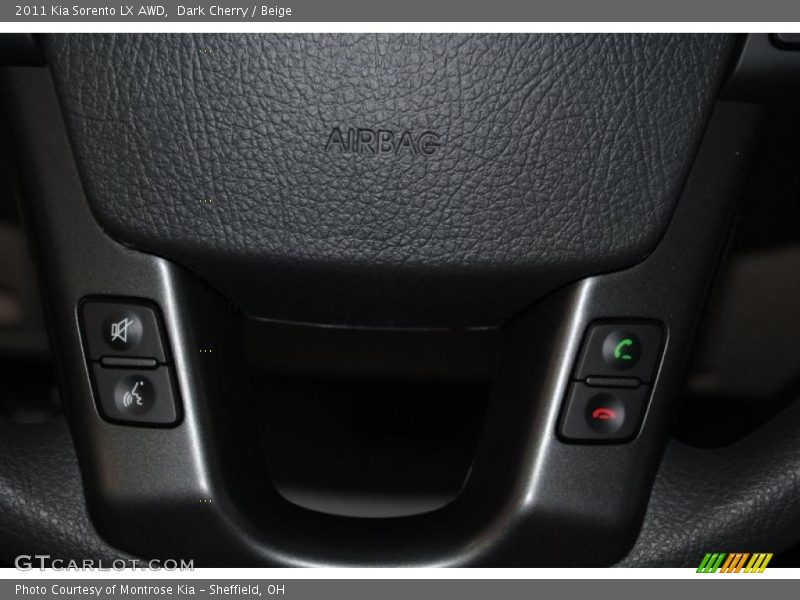 Dark Cherry / Beige 2011 Kia Sorento LX AWD