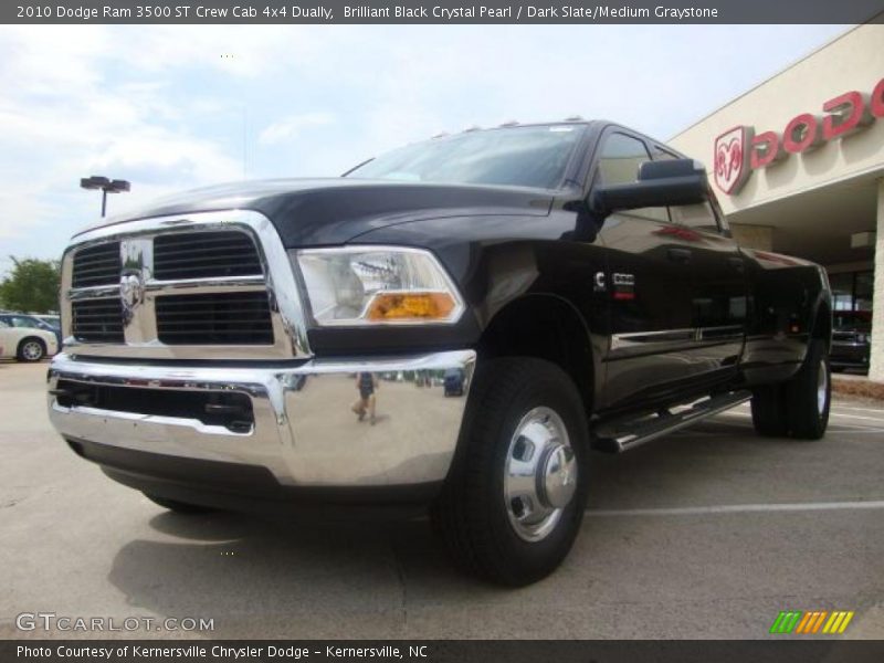 Brilliant Black Crystal Pearl / Dark Slate/Medium Graystone 2010 Dodge Ram 3500 ST Crew Cab 4x4 Dually