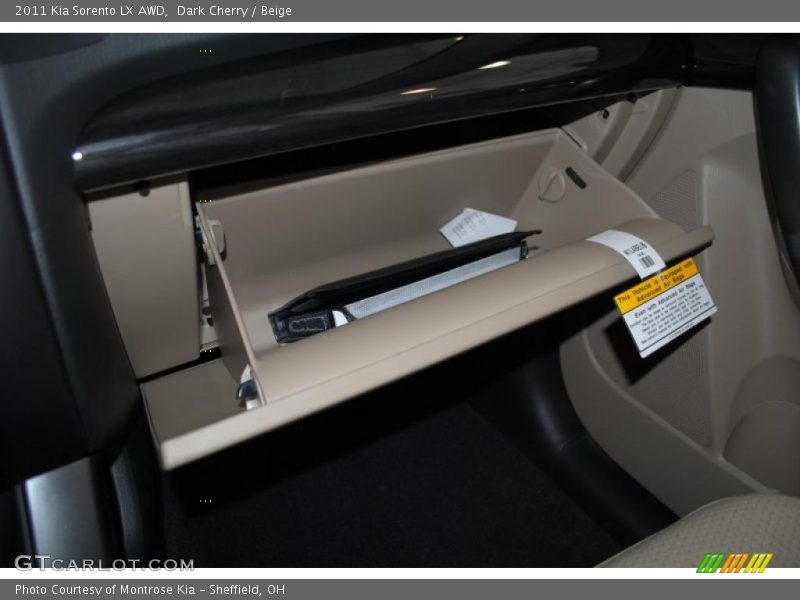 Dark Cherry / Beige 2011 Kia Sorento LX AWD