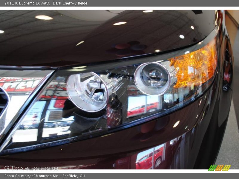 Dark Cherry / Beige 2011 Kia Sorento LX AWD