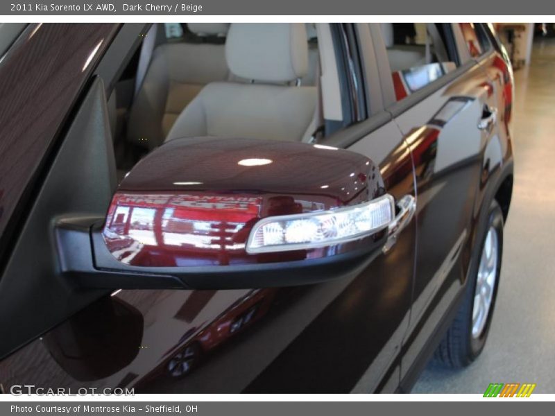 Dark Cherry / Beige 2011 Kia Sorento LX AWD