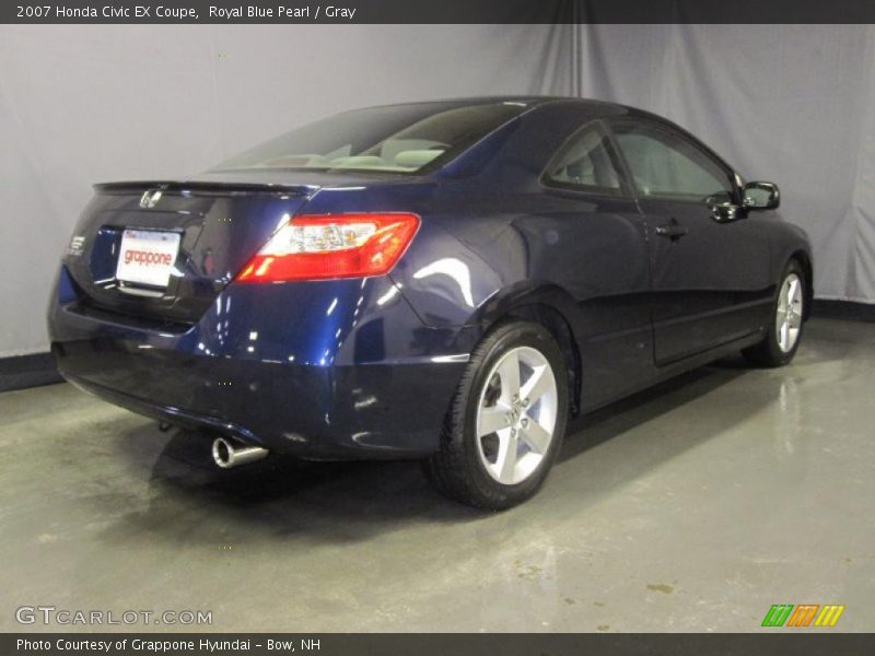 Royal Blue Pearl / Gray 2007 Honda Civic EX Coupe