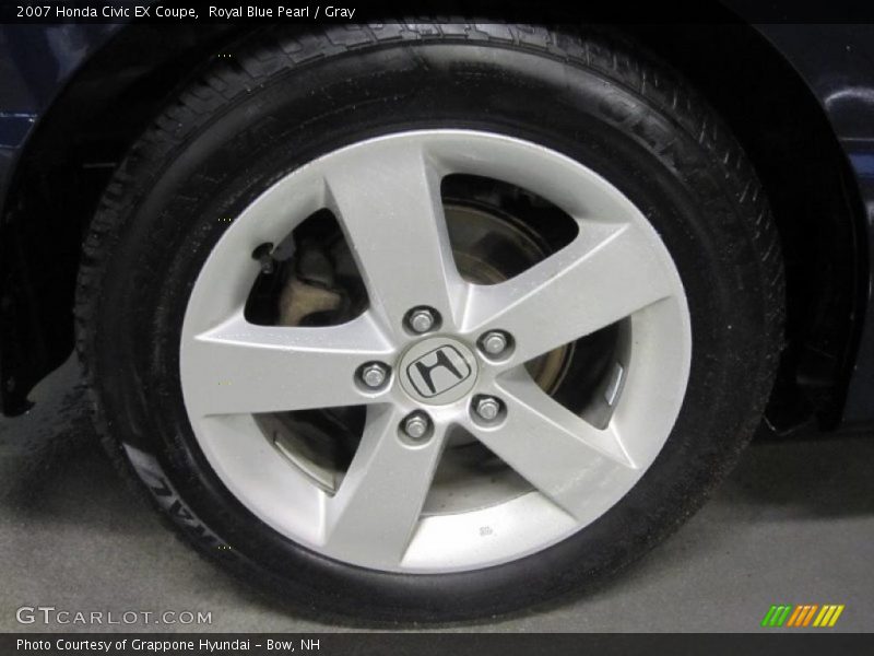 Royal Blue Pearl / Gray 2007 Honda Civic EX Coupe