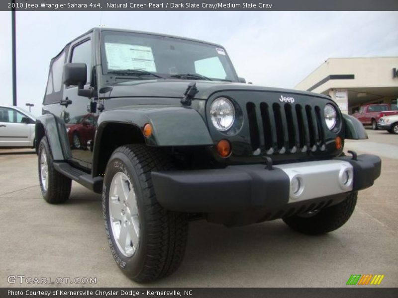 Natural Green Pearl / Dark Slate Gray/Medium Slate Gray 2010 Jeep Wrangler Sahara 4x4