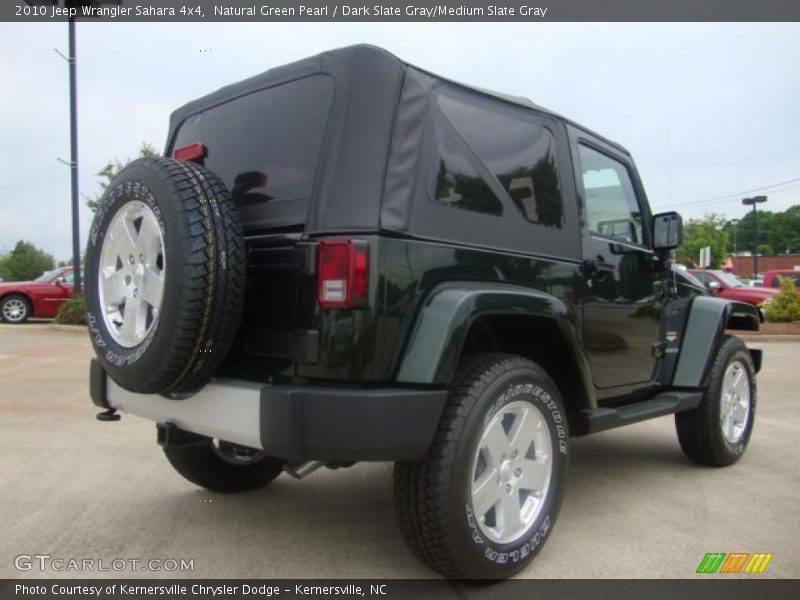 Natural Green Pearl / Dark Slate Gray/Medium Slate Gray 2010 Jeep Wrangler Sahara 4x4